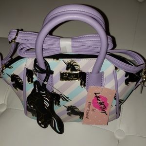 Betsey Johnson Satchel Stripe LBQUINNY